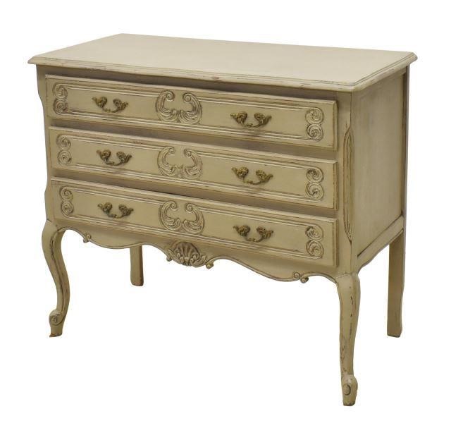 FRENCH LOUIS XV STYLE PAINTED COMMODEFrench