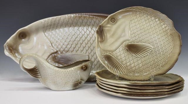 (8) FRENCH SALINS FAIENCE FISH