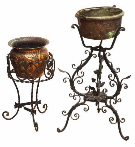  4 ITALIAN WROUGHT IRON STANDS 35bf79