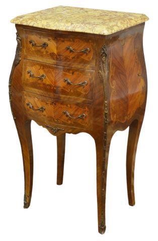 LOUIS XV STYLE MARBLE-TOP MAHOGANY