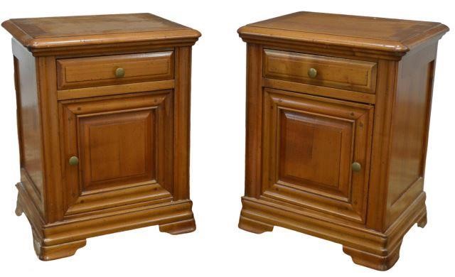  2 FRENCH FRUITWOOD BEDSIDE CABINETS pair  35bf82