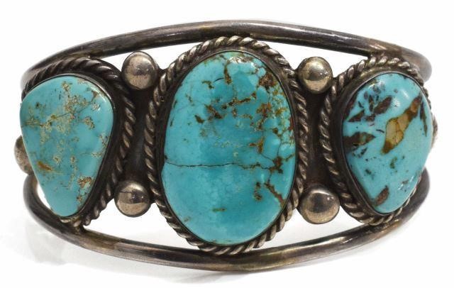 NATIVE AMERICAN SILVER & TURQUOISE