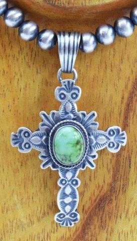 FRANCIS MELVIN NAVAJO CROSS PENDANT