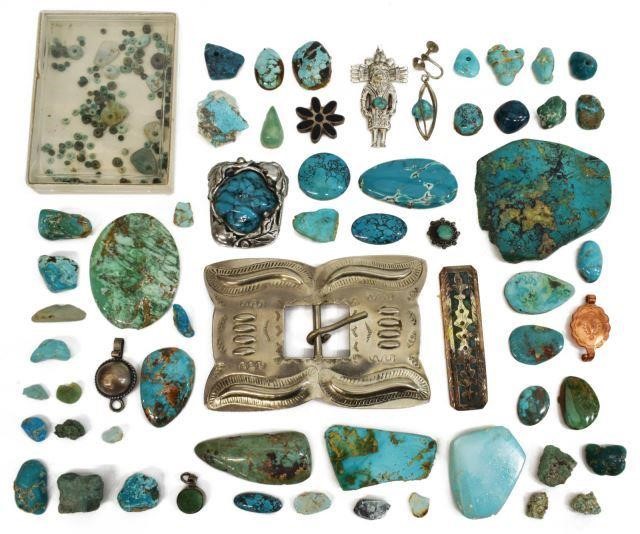 (LOT) LOOSE TURQUOISE STONES &