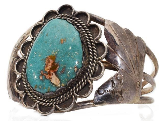 NATIVE AMERICAN SILVER TURQUOISE 35bff2