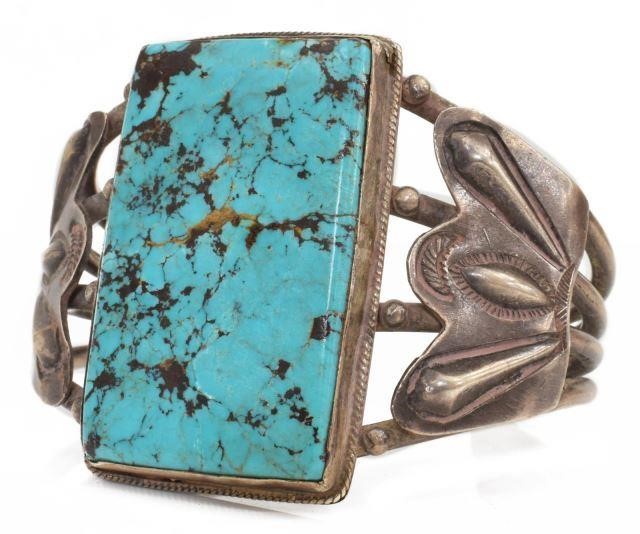 NATIVE AMERICAN SILVER TURQUOISE 35c009