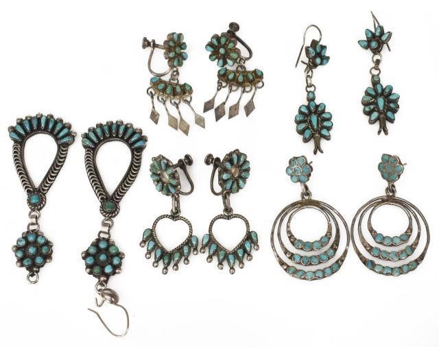 (5 PR) NATIVE AMERICAN TURQUOISE