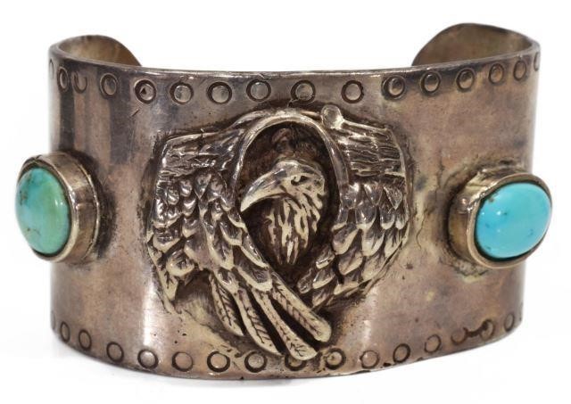 SOUTHWEST STYLE SILVER EAGLE CUFF