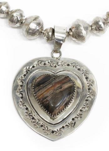 SOUTHWEST STERLING HEART PENDANT 35c044