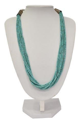 NATIVE AMERICAN 10-STRAND TURQUOISE