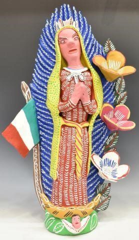 MEXICAN FOLK ART CERAMIC LA VIRGEN 35c093