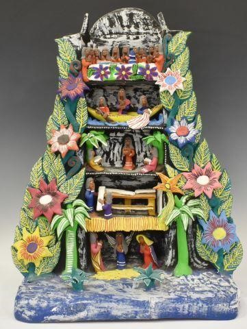 MEXICAN FOLK ART RELIGIOUS CERMAIC FIGURAL