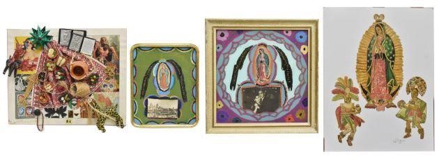 4) MEXICAN FOLK ART LA VIRGEN DE