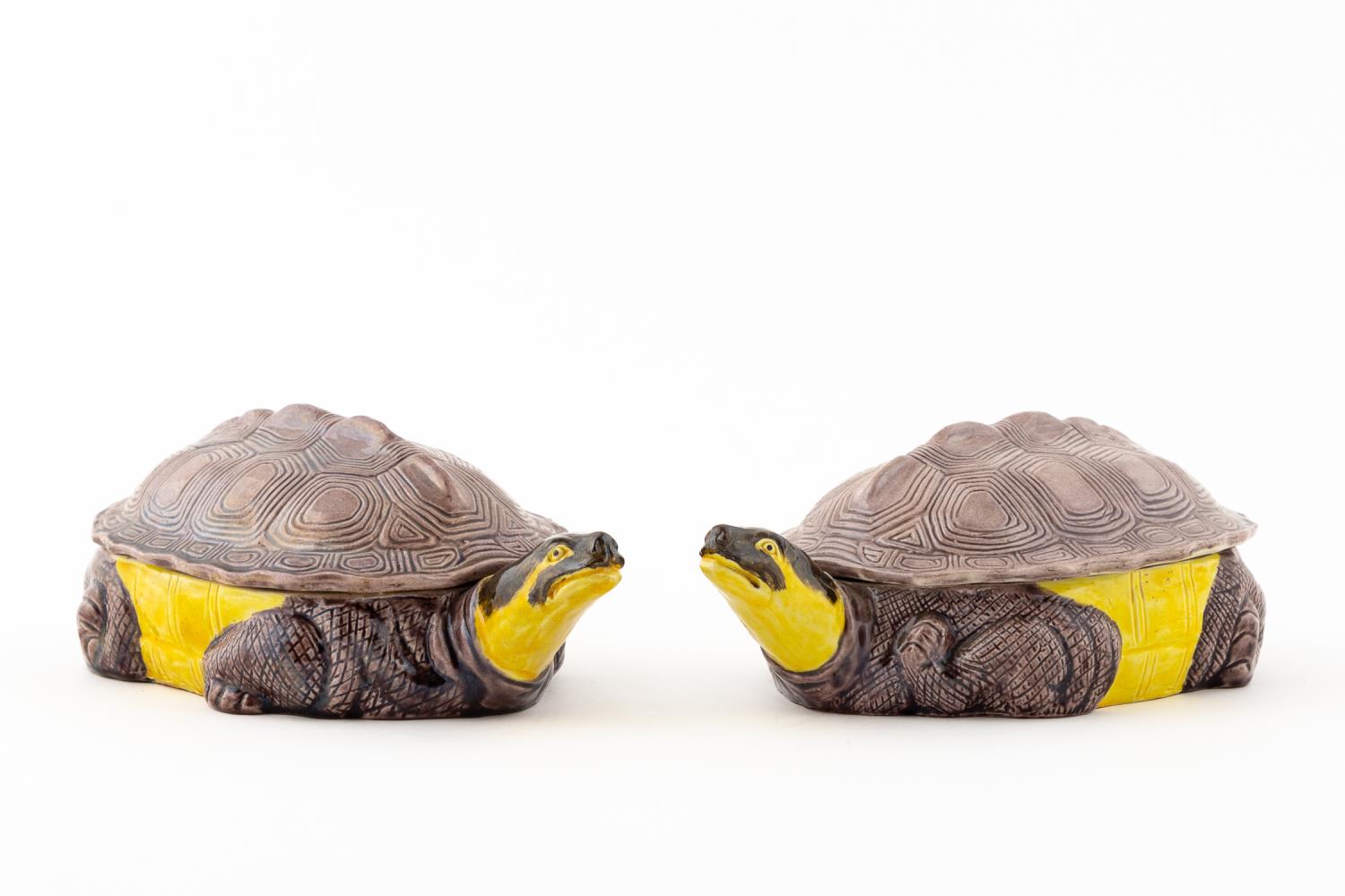 PAIR, CHINESE PORCELAIN TURTLE