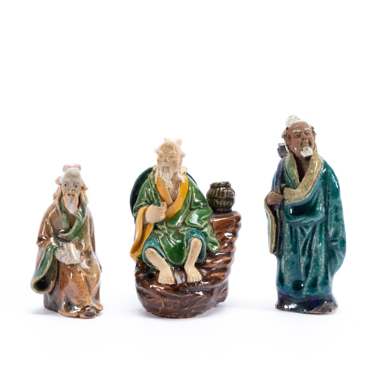 3PCS, CHINESE MINIATURE POTTERY