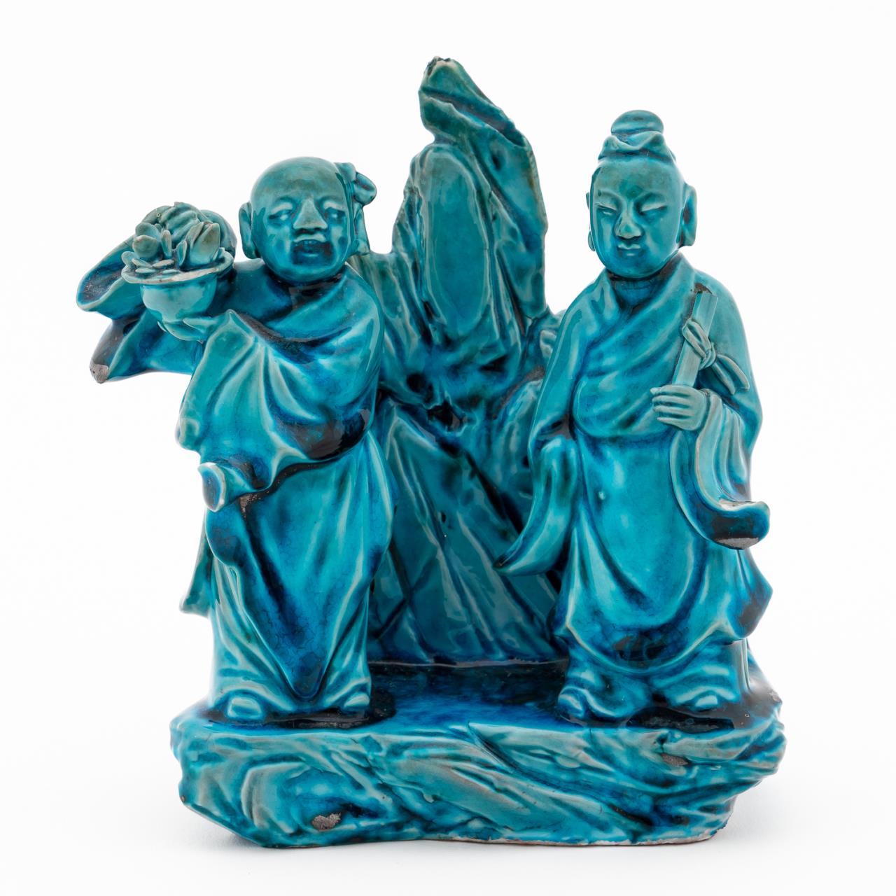 CHINESE TURQUOISE PORCELAIN IMMORTAL