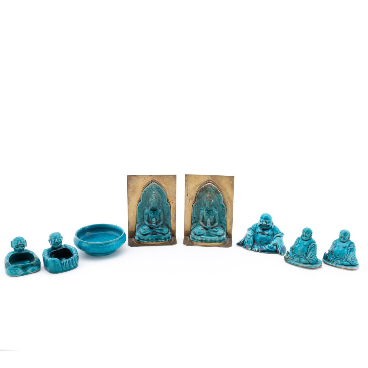 18TH / 19TH C. 8PC CHINESE TURQUOISE