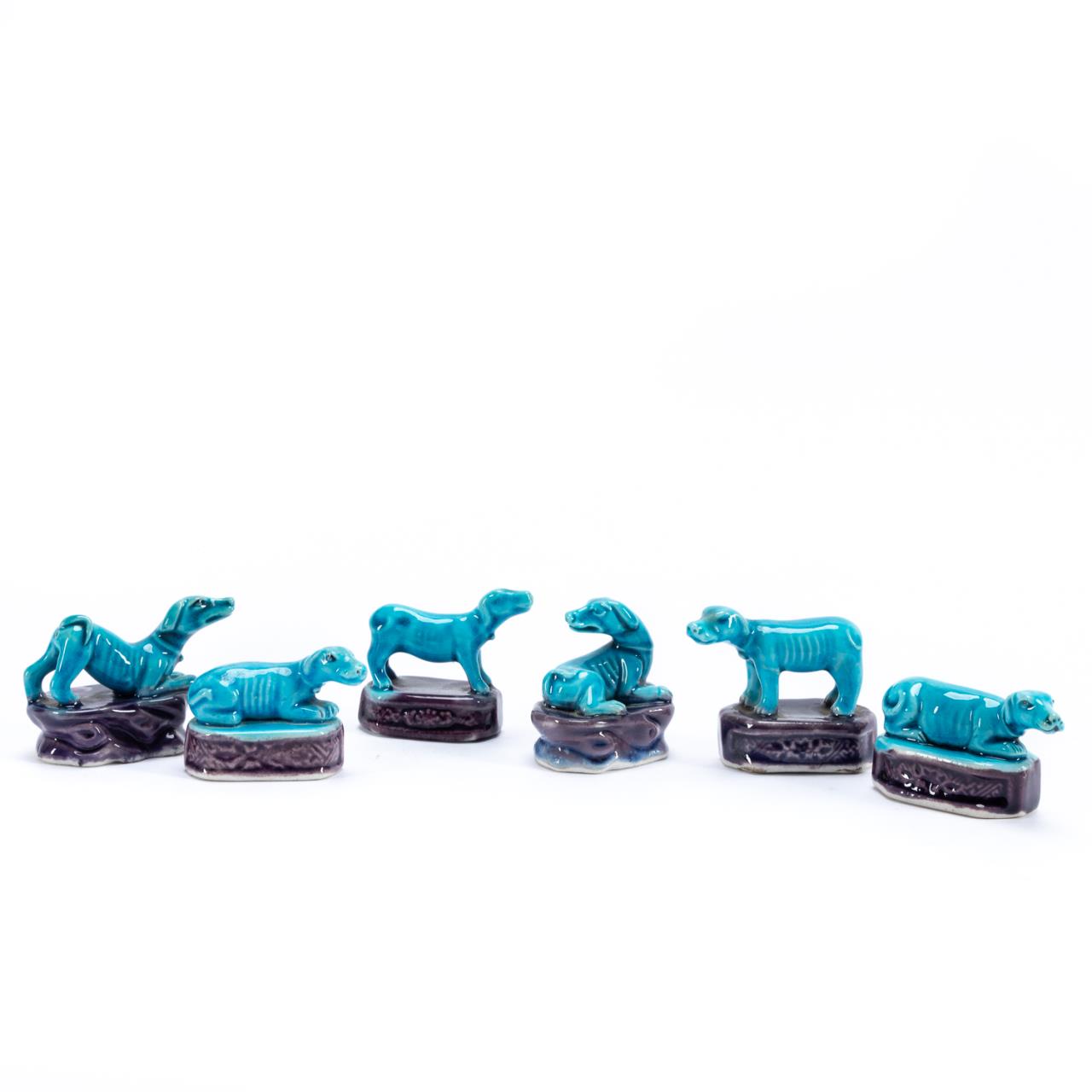 CHINESE 6PCS SMALL TURQUOISE &