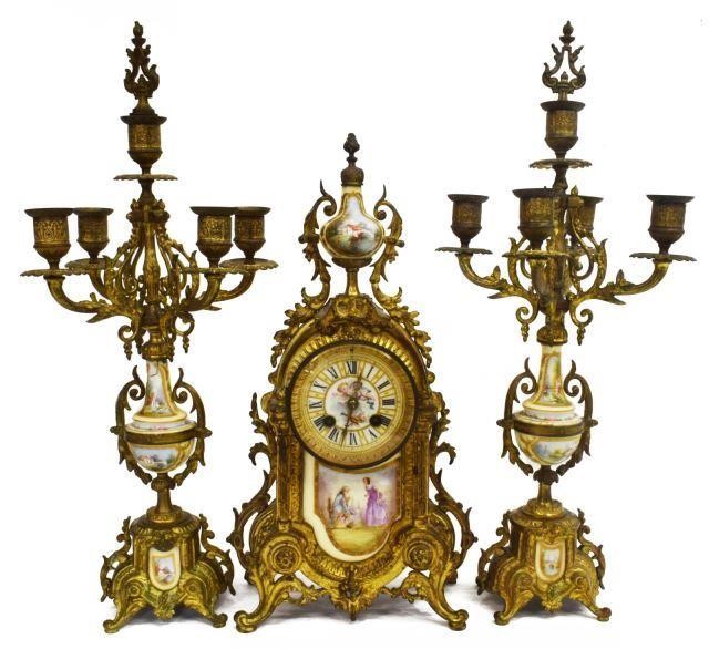 3 FRENCH LOUIS XV STYLE MANTEL 35c1fd