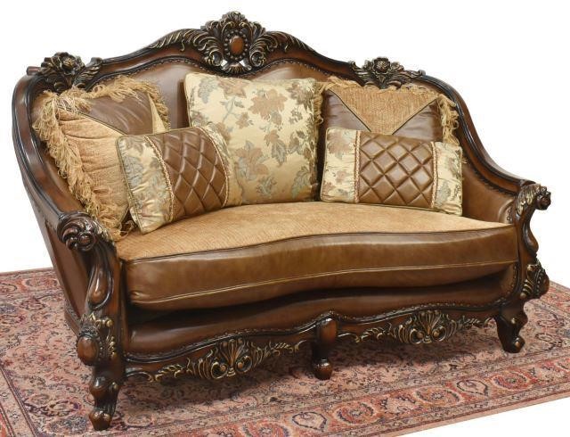 LARGE FRENCH STYLE UPHOLSTERED 35c262