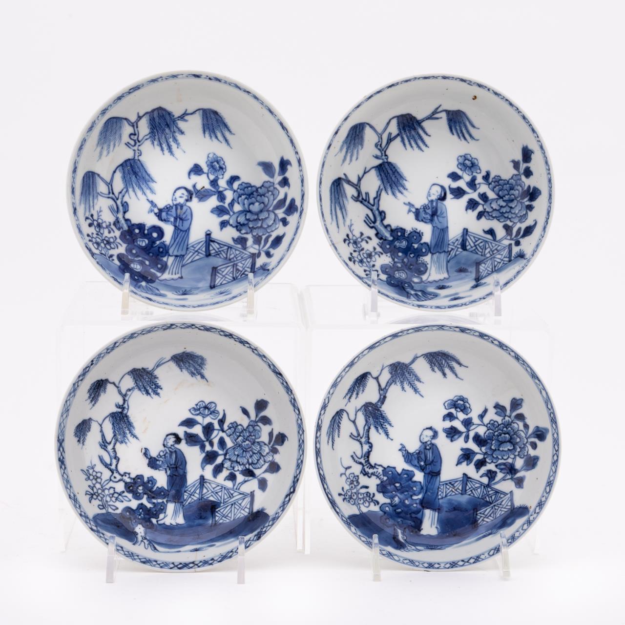 4PC CHINESE EXPORT BLUE WHITE 35c2c1