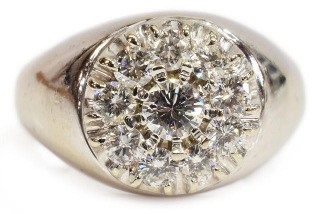 ESTATE 14KT WHITE GOLD 0.97CTTW