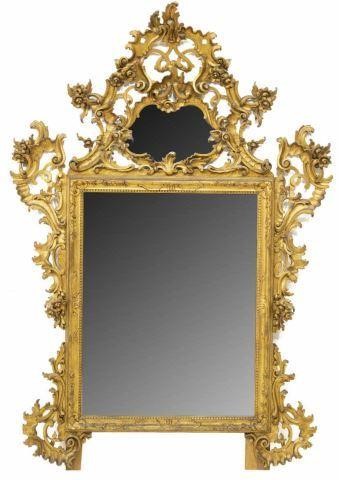 ANTIQUE VENETIAN GILTWOOD MIRROR  35c37b