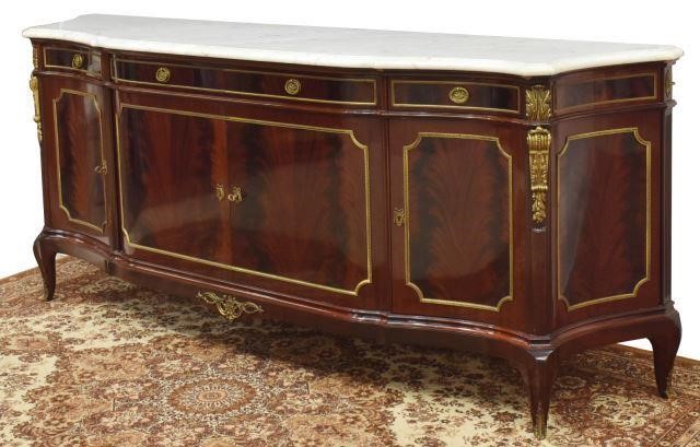 TRANSITIONAL LOUIS XV STYLE MARBLE TOP 35c38c