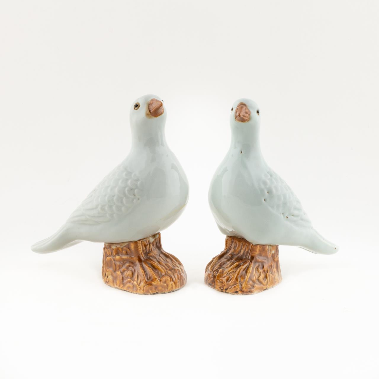 PAIR, CHINESE WHITE GLAZE PORCELAIN