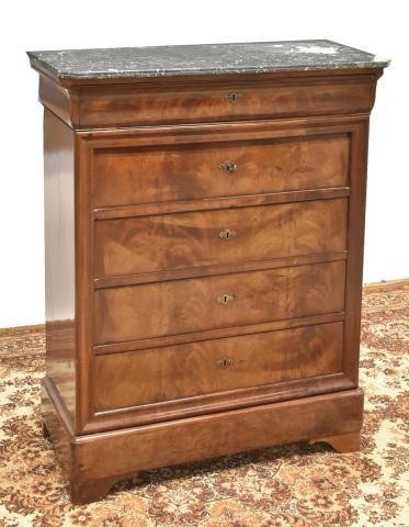 FRENCH LOUIS PHILIPPE TALL MARBLE TOP 35c39c