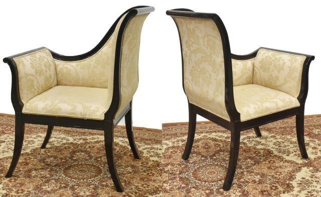 (2)CONTEMPORARY ASYMMETRICAL UPHOLSTERED