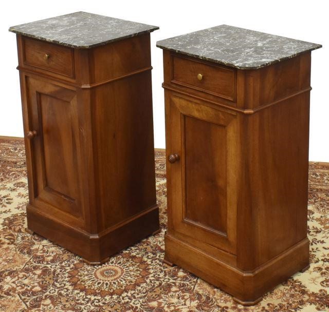  2 FRENCH LOUIS PHILIPPE MARBLE TOP 35c3c6