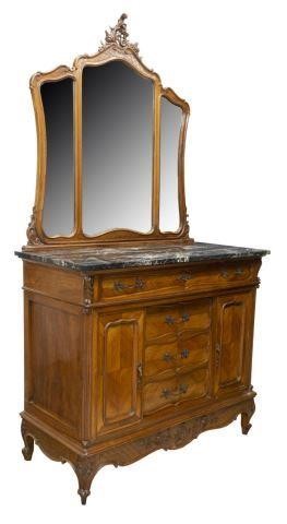 LOUIS XV STYLE MIRRORED MARBLE TOP 35c3cb