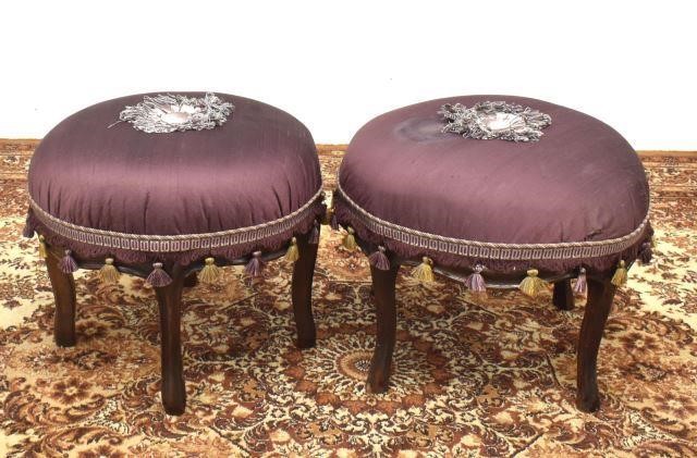  2 LOUIS XV STYLE UPHOLSTERED 35c40f