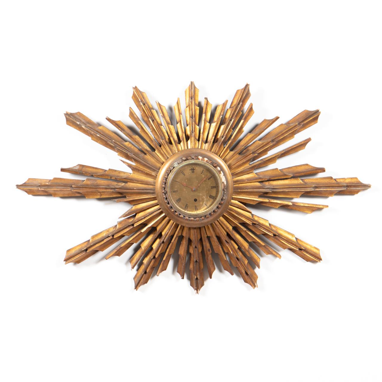 20TH C. ITALIAN GILTWOOD SUNBURST-FORM