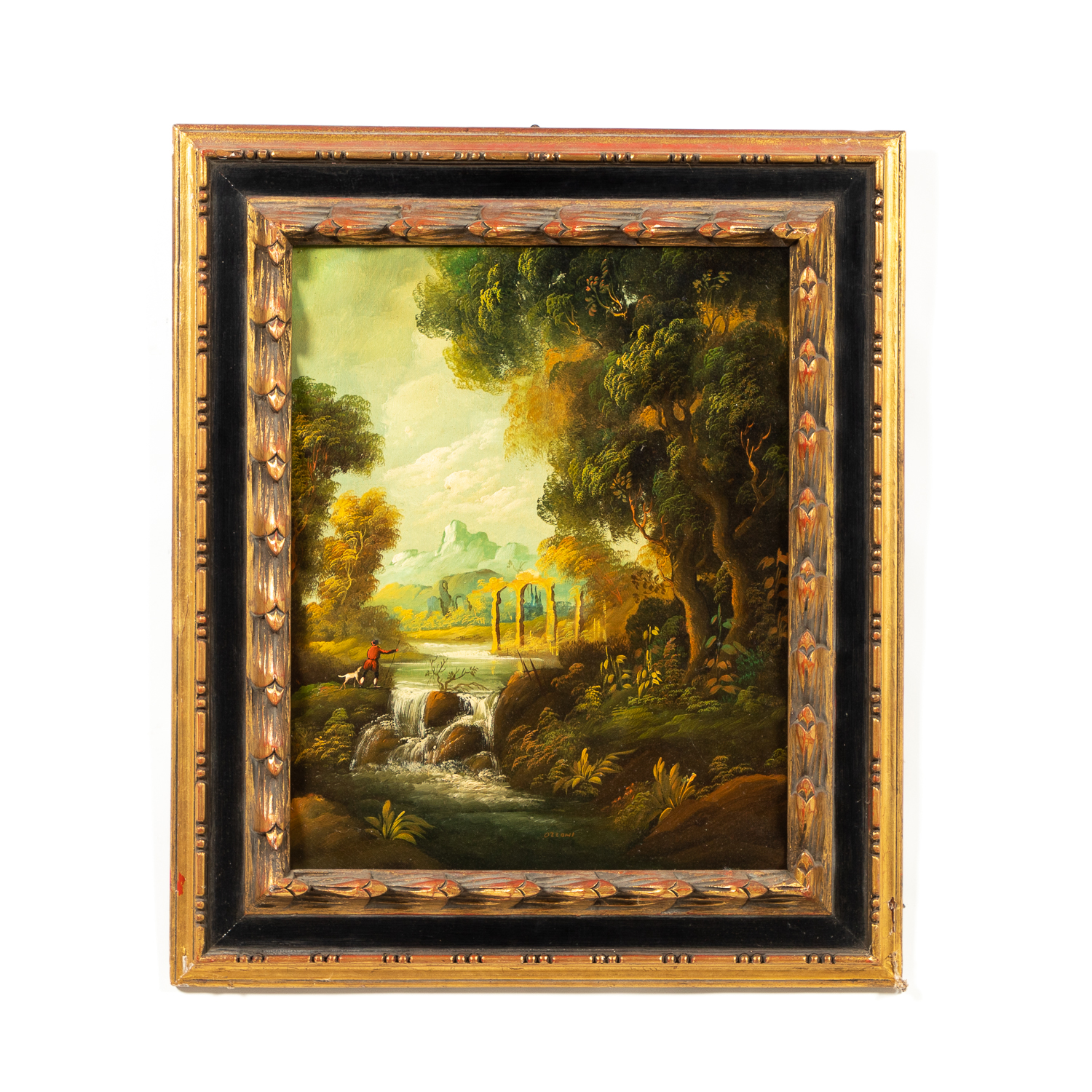 ITALIAN CAPRICCIO OIL ON CANVAS  35c432