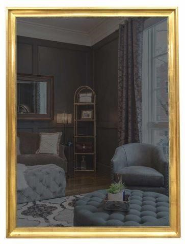 FRENCH GILTWOOD MIRROR, 63" X 47"French