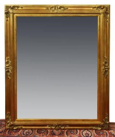 LARGE GILTWOOD FRAMED BEVELED MIRROR