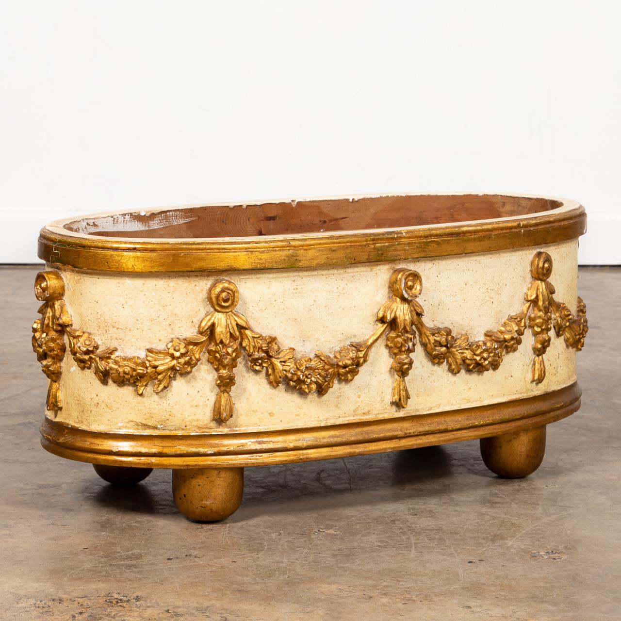 ITALIAN PARCEL GILT OVAL JARDINIERE 35c489