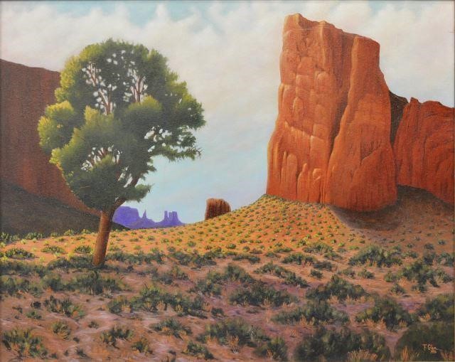 T. GLEN (20TH C.) CANYON LANDSCAPE