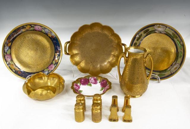 14) PICKARD, WHEELING & GILDED PORCELAIN