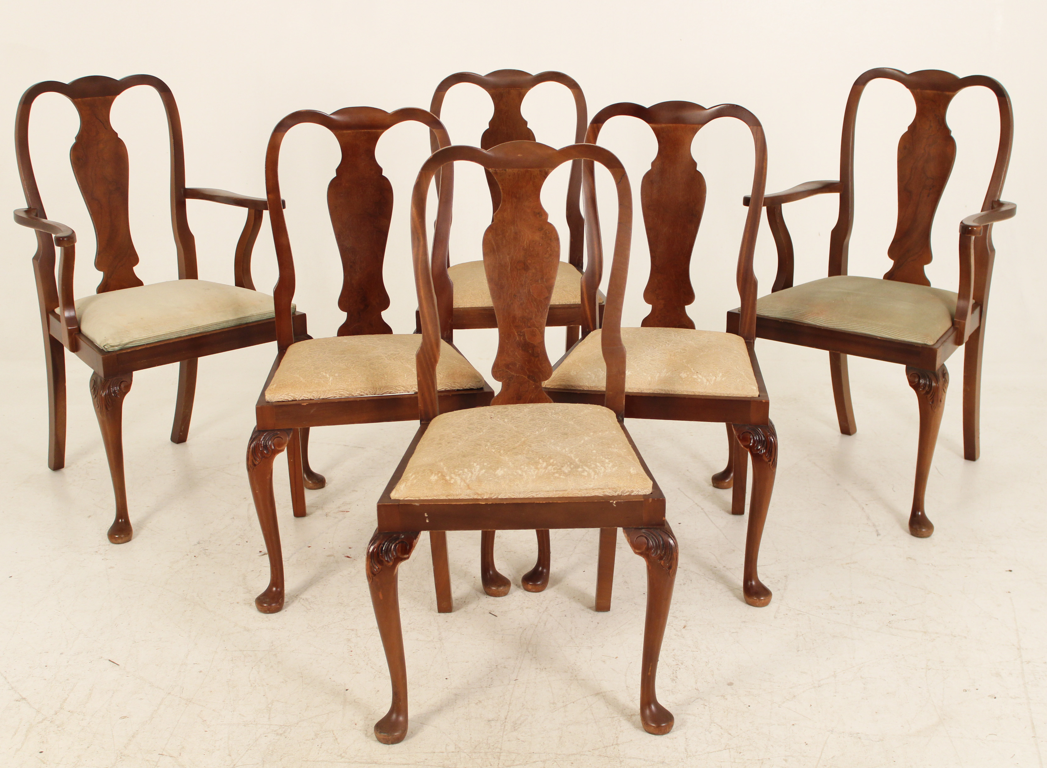 SET OF 6 ENGLISH QUEEN ANNE STYLE 35ecbe