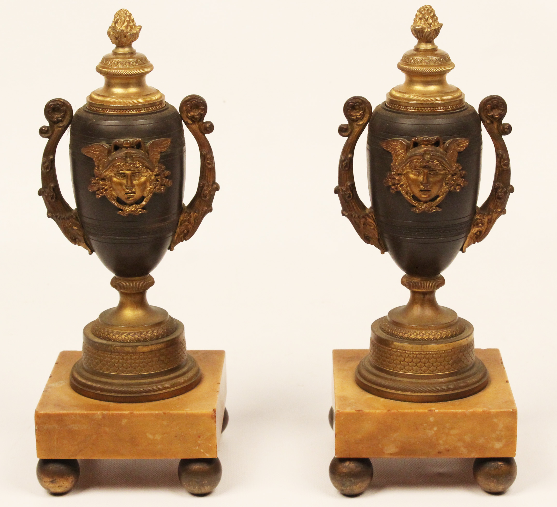PR OF 19TH C FRENCH BRONZE AND 35ed22