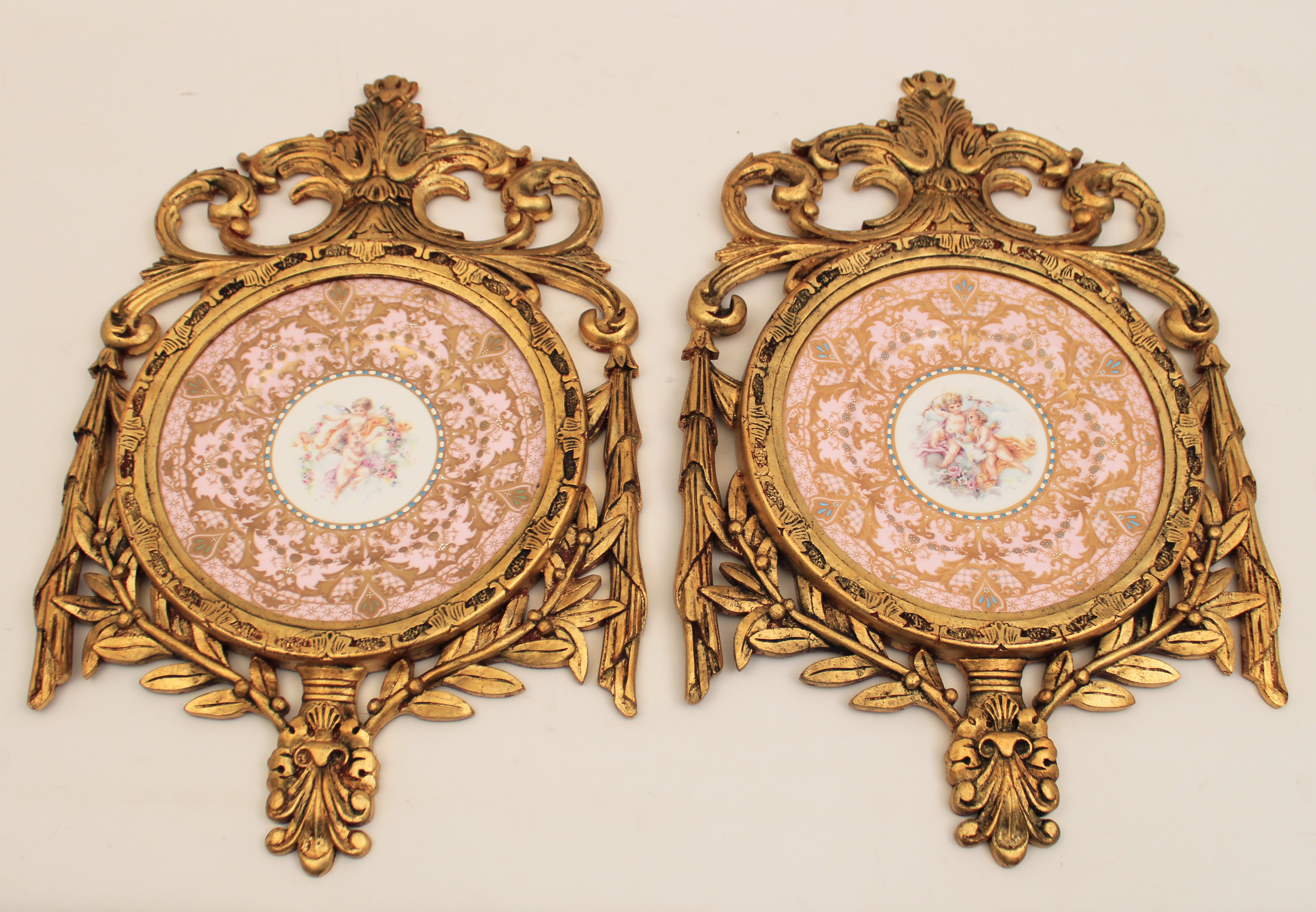 PR OF FRENCH STYLE OPEN GOLD GILTWOOD 35ed88