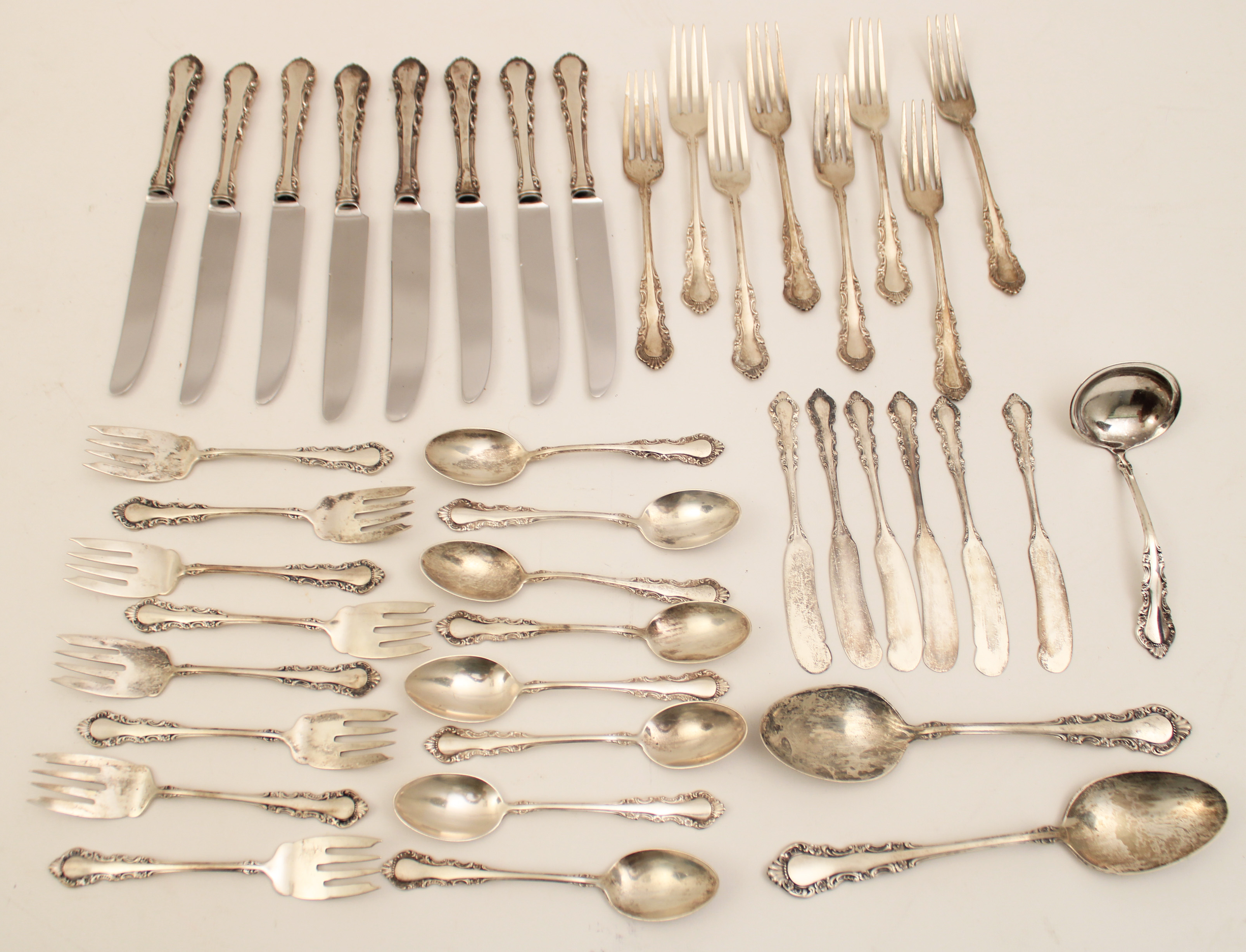 41 PC LOT OF STERLING SILVER FLATWARE 35edc4