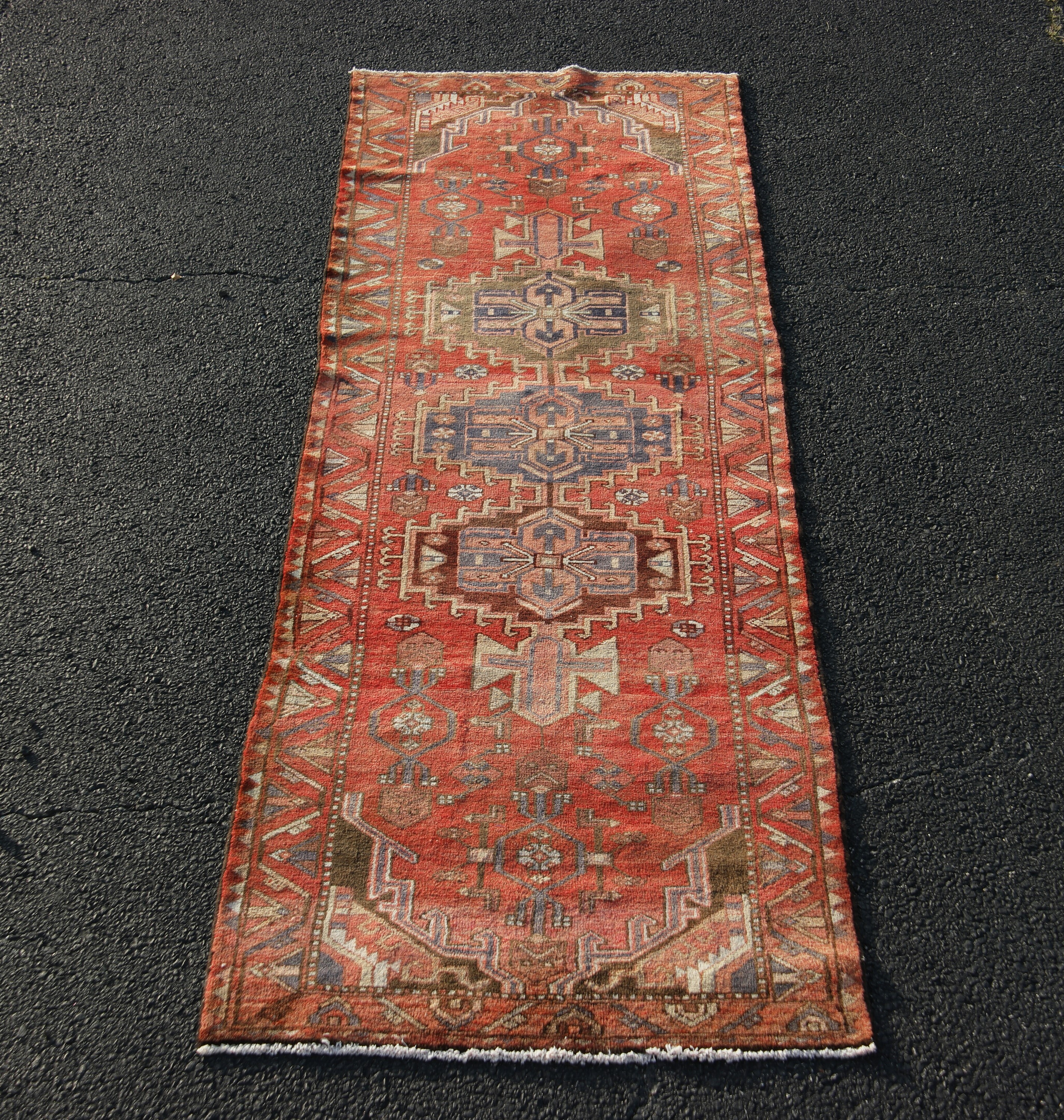 ORIENTAL RUG 3'5" X 10'3" ZANJON