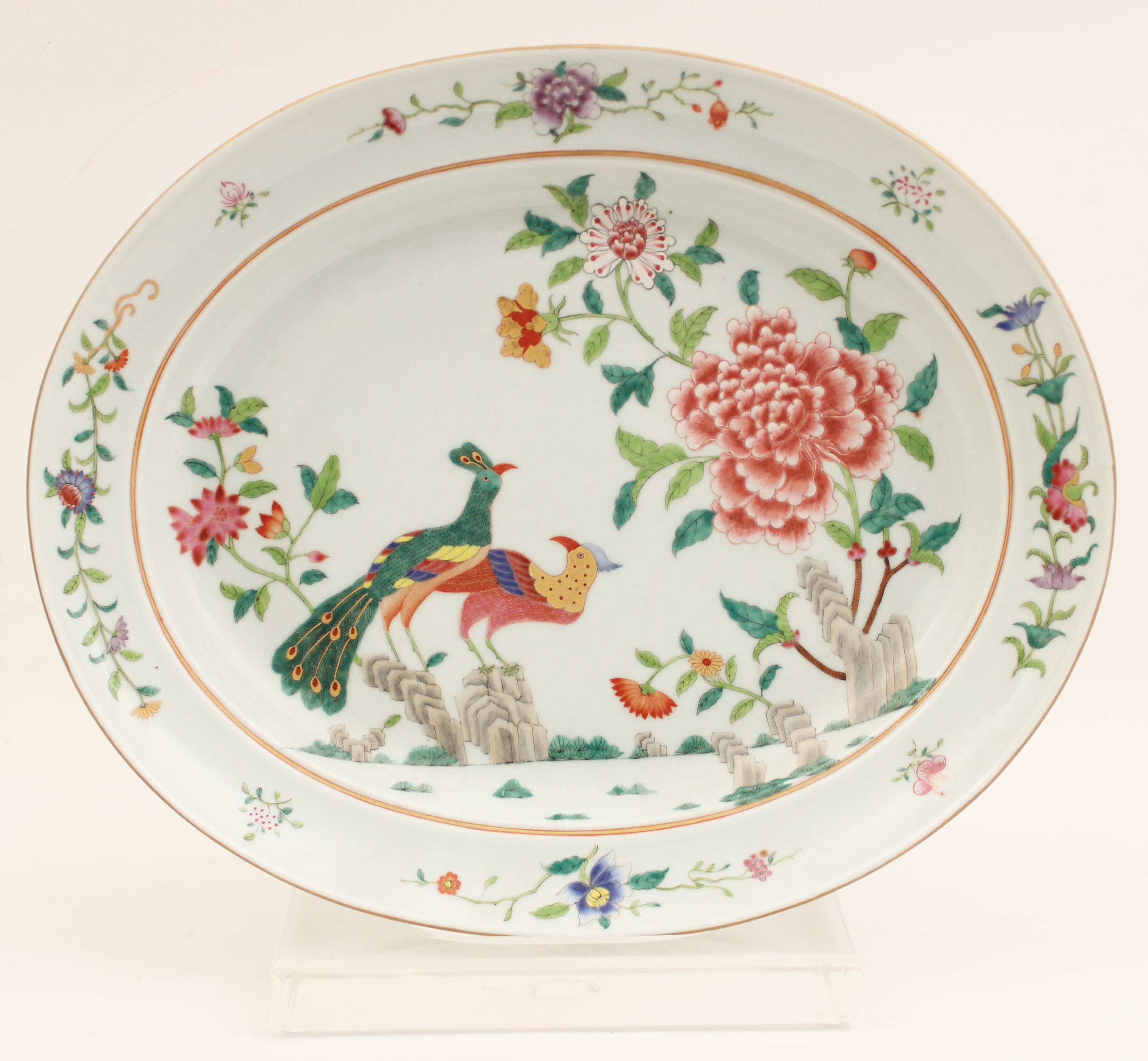 ORIENTAL PORCELAIN OVAL CHARGER 35edd5