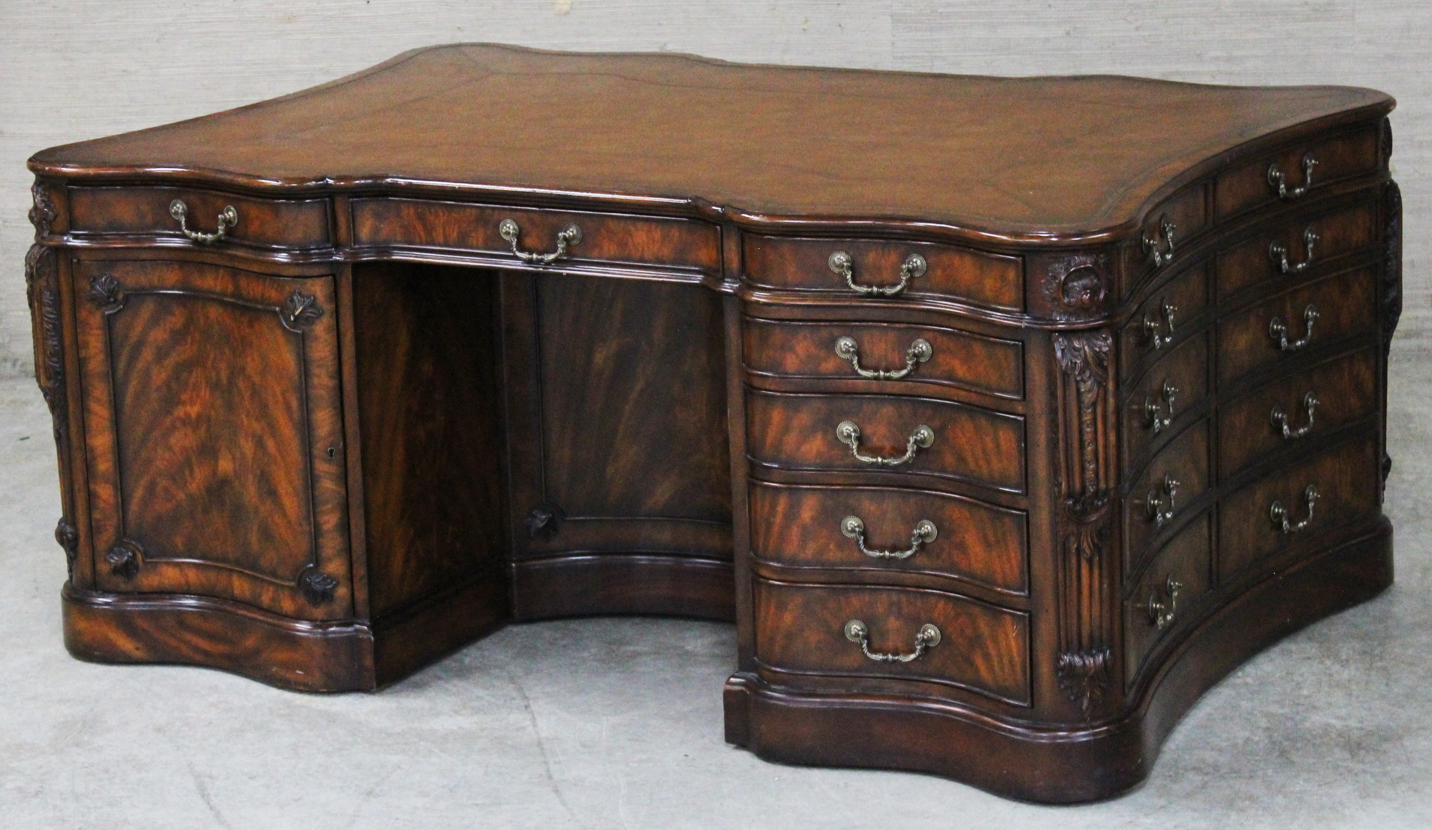 MAHOGANY PARTNERS PEDESTAL DESK 35ee04