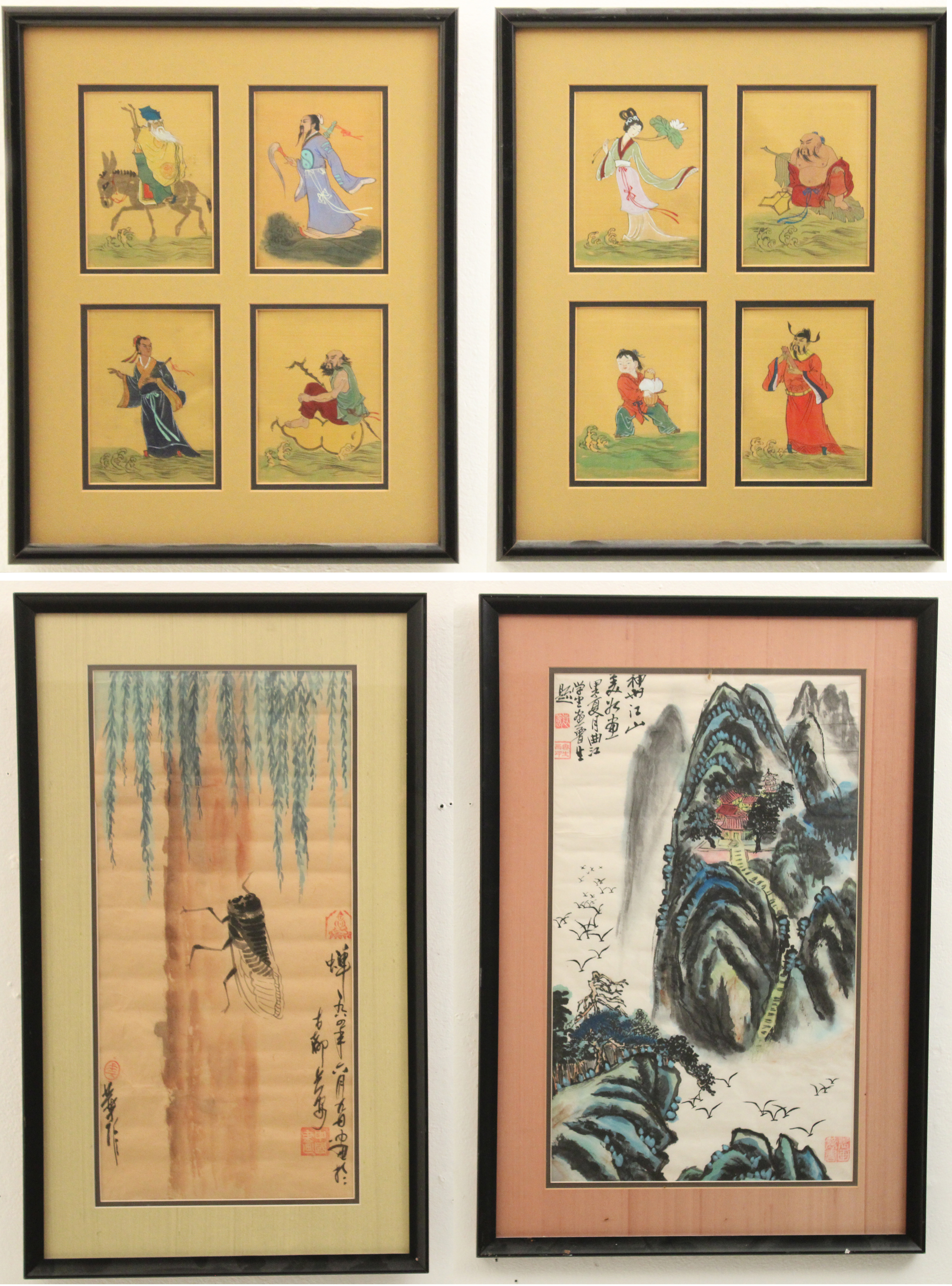 GROUP OF 4 JAPANESE WATERCOLORS