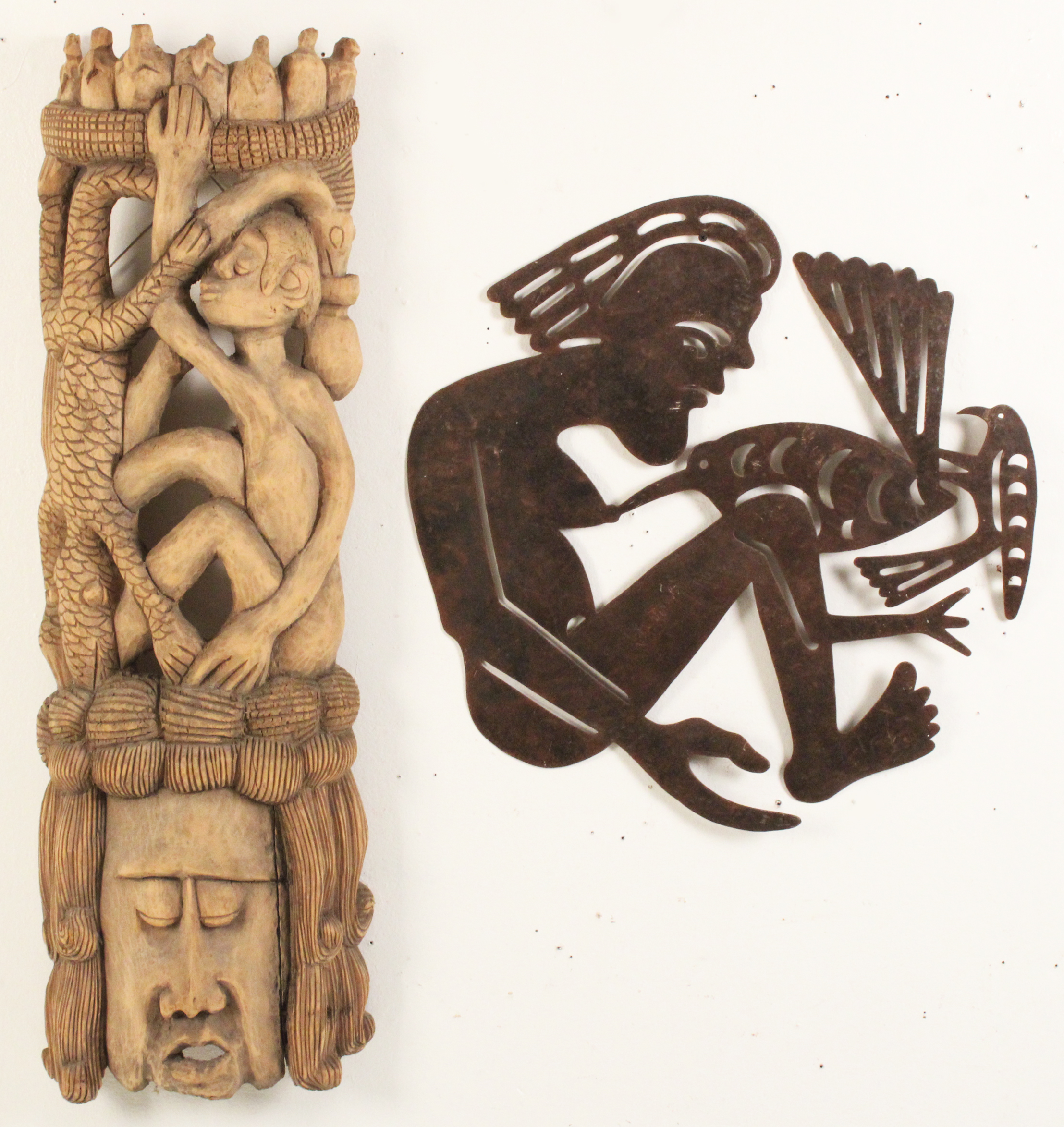 TWO PIECES OF HAITI FOLK ART TWO